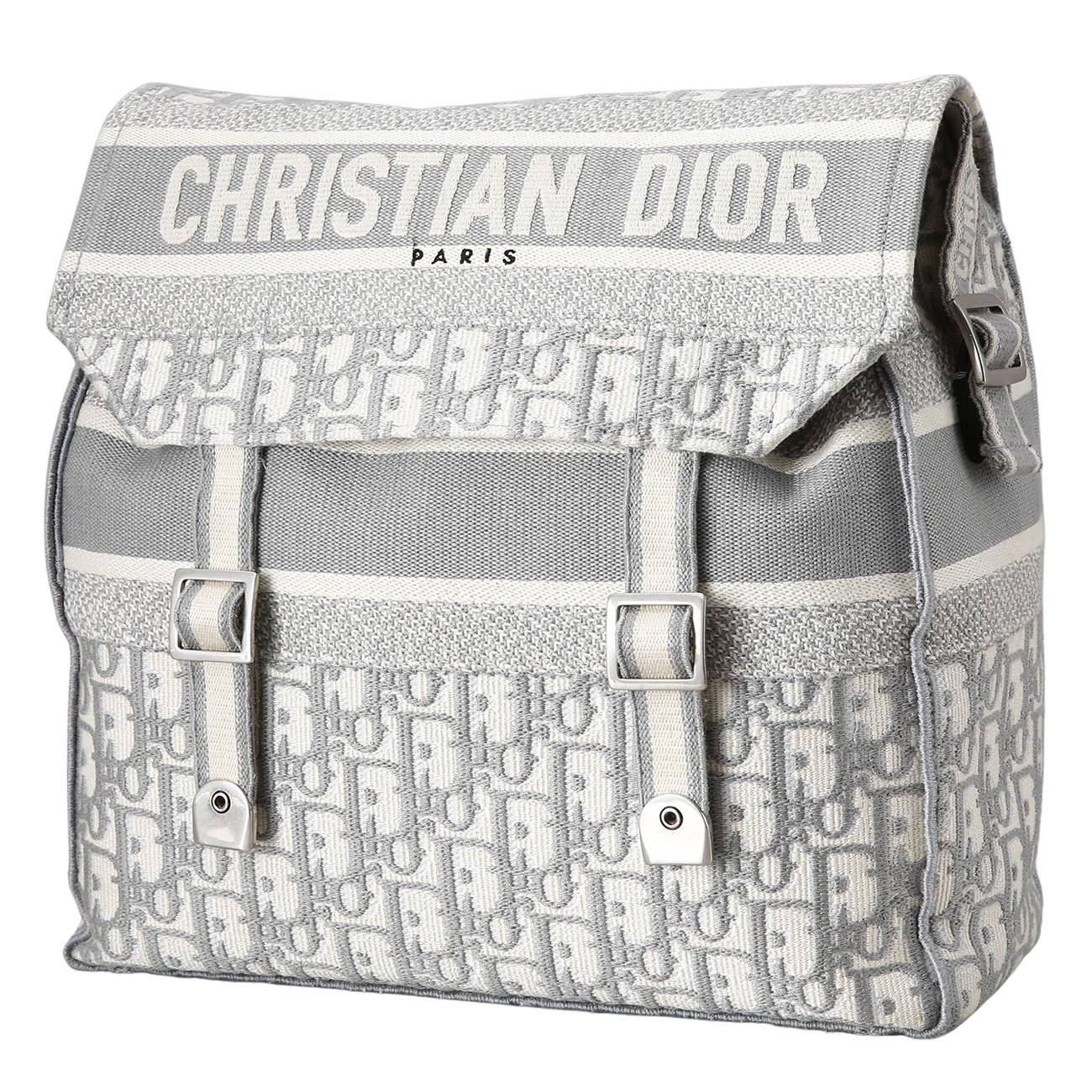 CHRISTIAN DIOR(USED)크리스찬디올 오블리크 디올캠프 메신저백 그레이